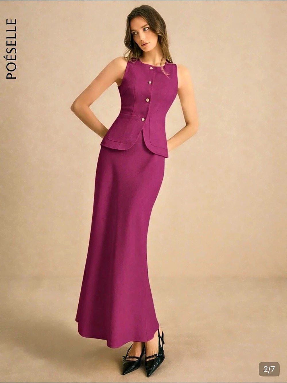 NWOT SHEIN Sleeveless Maxi Dress in Pink Size Large
